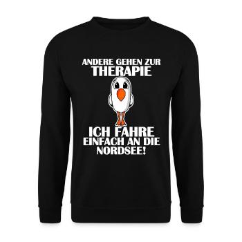 Nordsee - Unisex Pullover - Schwarz - Vorne - Alina (178cm) & Michal (187cm)