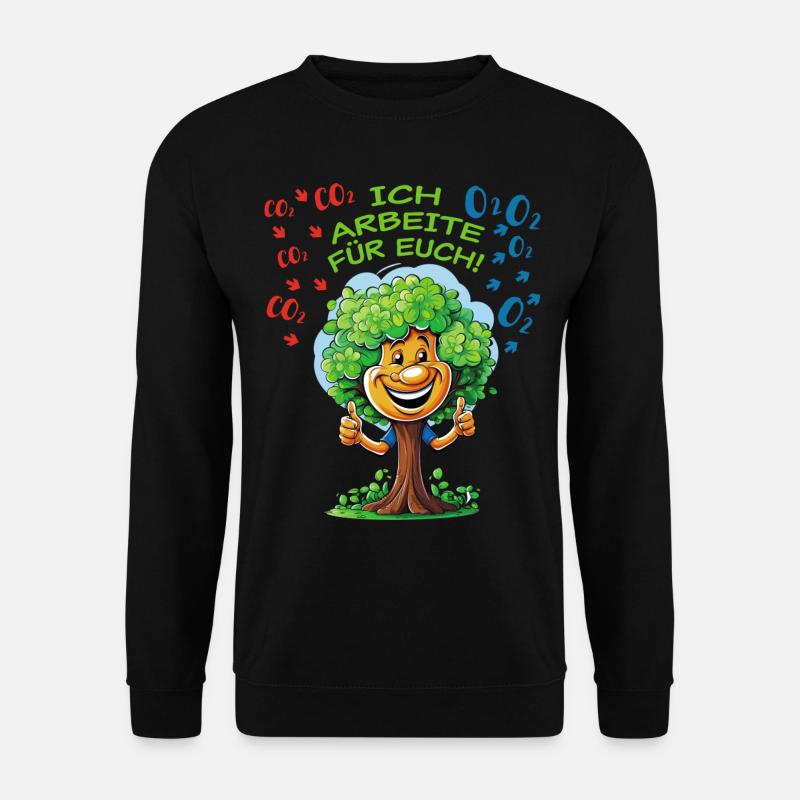 Der Freundliche Baum - hell - Unisex Pullover - Schwarz