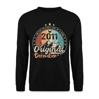 December 2011 Birthday Gift - December 2011 - Unisex Sweatshirt - black - Front - Alina (178cm) & Michal (187cm)