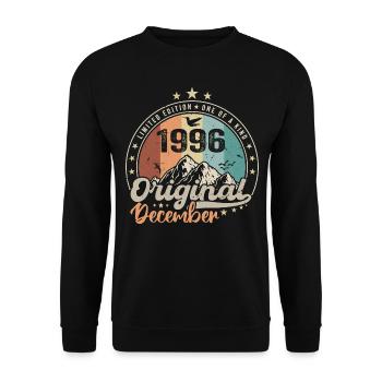 December 1996 Birthday Gift - December 1996 - Unisex Sweatshirt - black - Front - Alina (178cm) & Michal (187cm)