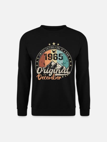Dezember 1965 Geburtstagsgeschenk - Dezember 1965 - Unisex Pullover - Schwarz