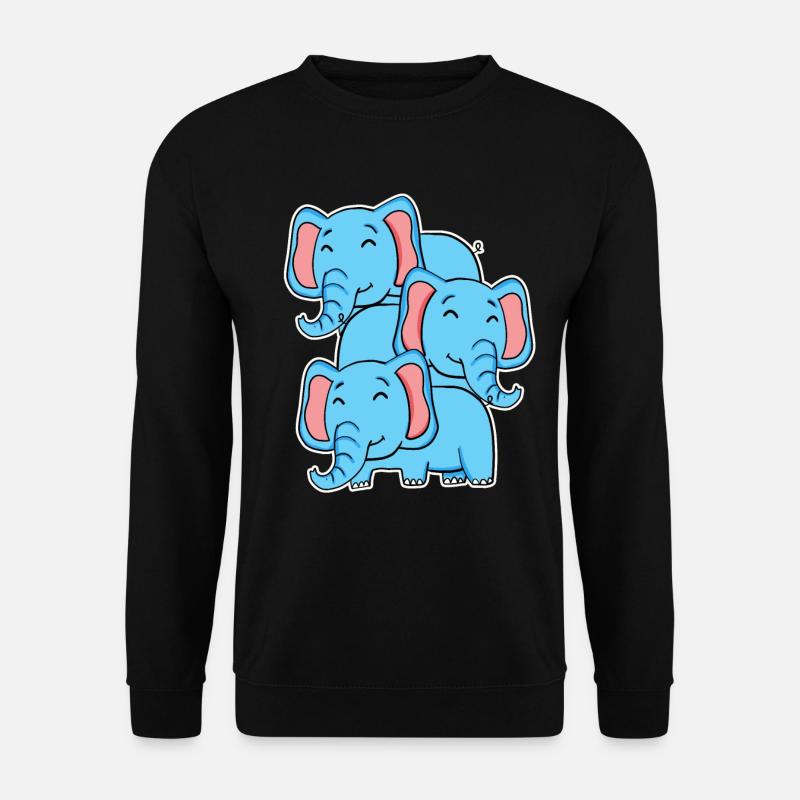 Éléphant mignon - Motif d’éléphant - Sweat-shirt Unisexe - noir