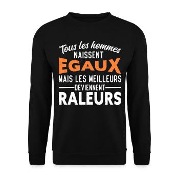 les meilleurs Raleurs - Sweat-shirt Unisexe - noir - Devant - Alina (178cm) & Michal (187cm)
