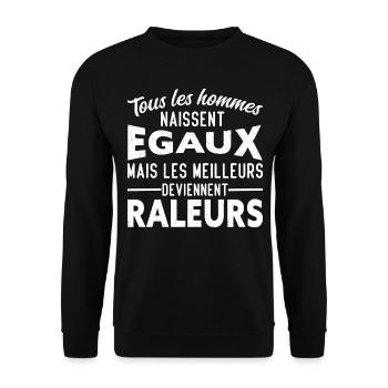 les meilleurs Raleurs - Sweat-shirt Unisexe - noir - Devant - Alina (178cm) & Michal (187cm)