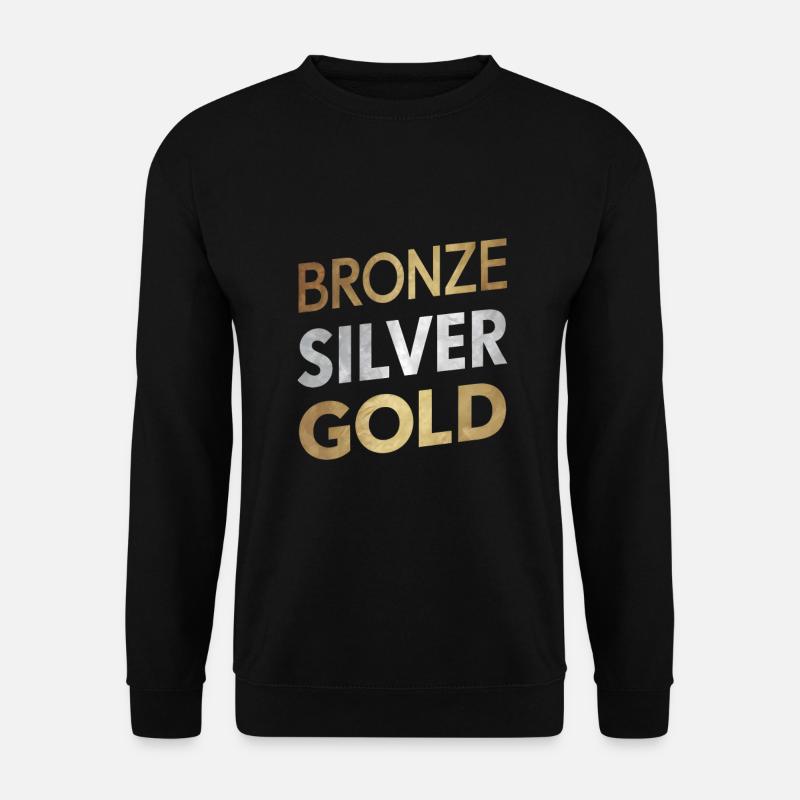 bronze silver gold - Unisex Sweatshirt - black