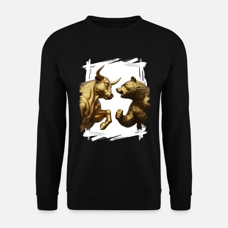 Bulle vs. Bärenmarkt - Unisex Pullover - Schwarz