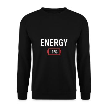 Energy 1% - Unisex Sweatshirt - black - Front - Alina (178cm) & Michal (187cm)