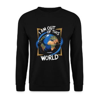 I am out of this world / Alien - Unisex Sweatshirt - black - Front - Alina (178cm) & Michal (187cm)