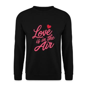 love is in the air - Unisex Sweatshirt - black - Front - Alina (178cm) & Michal (187cm)
