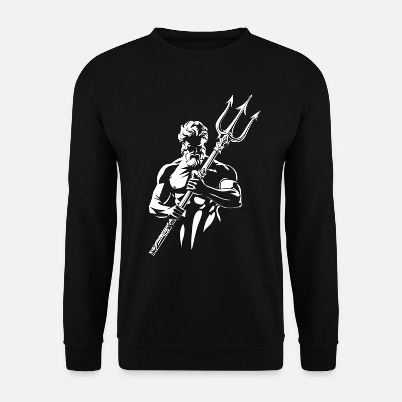 Poseidon Dreizack - Unisex Pullover - Schwarz