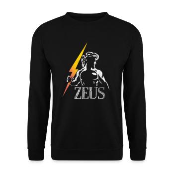 Zeus Dieu, mythologie grecque - Sweat-shirt Unisexe - noir - Devant - Alina (178cm) & Michal (187cm)