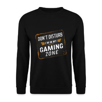 Ne dérange pas, je suis dans ma zone de jeu - Sweat-shirt Unisexe - noir - Devant - Alina (178cm) & Michal (187cm)