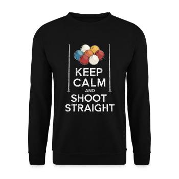 Restez calme et tirez droit, Pool - Sweat-shirt Unisexe - noir - Devant - Alina (178cm) & Michal (187cm)