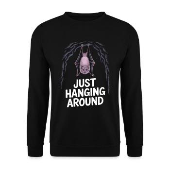 Chauve-souris Juste traîner Drôle de dicton - Sweat-shirt Unisexe - noir - Devant - Alina (178cm) & Michal (187cm)