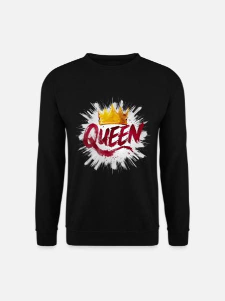 Queen with diadem - Unisex Sweatshirt - black
