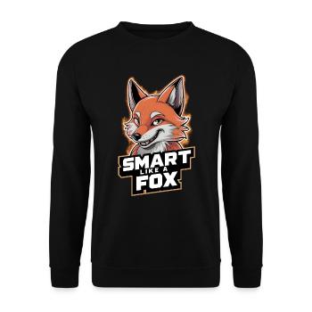 Smart like a fox - Unisex Sweatshirt - black - Front - Alina (178cm) & Michal (187cm)