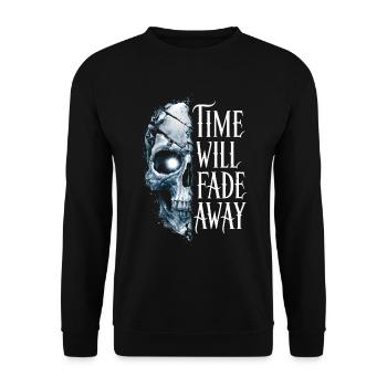 Skull time will fade away - Unisex Sweatshirt - black - Front - Alina (178cm) & Michal (187cm)