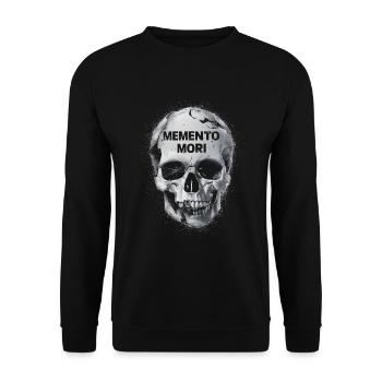 Memento mori skull - Unisex Sweatshirt - black - Front - Alina (178cm) & Michal (187cm)