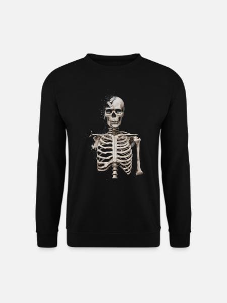 Destroyed skeleton - Unisex Sweatshirt - black