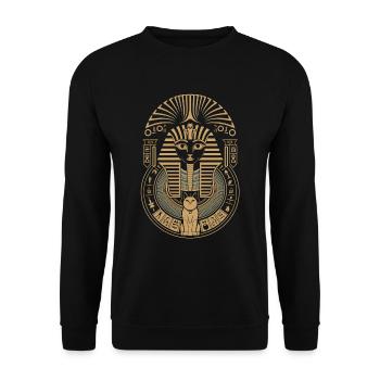 egyptian pharaoh - Unisex Sweatshirt - black - Front - Alina (178cm) & Michal (187cm)