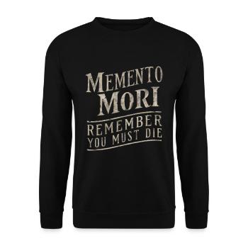 Memento mori Souviens-toi que tu dois mourir - Sweat-shirt Unisexe - noir - Devant - Alina (178cm) & Michal (187cm)