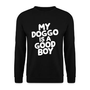 Dogs My doggo is a good boy - Unisex Sweatshirt - black - Front - Alina (178cm) & Michal (187cm)