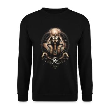 Egyptian God RE Mythology - Unisex Sweatshirt - black - Front - Alina (178cm) & Michal (187cm)