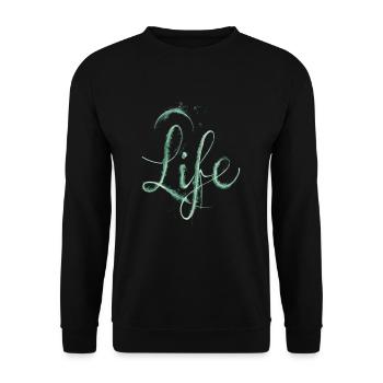 life green dust - Unisex Sweatshirt - black - Front - Alina (178cm) & Michal (187cm)