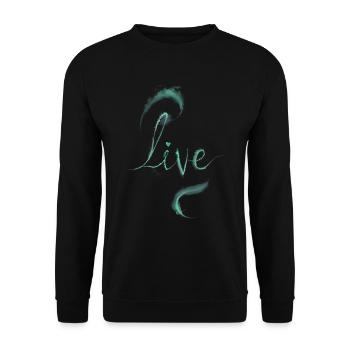 live green dust - Unisex Sweatshirt - black - Front - Alina (178cm) & Michal (187cm)