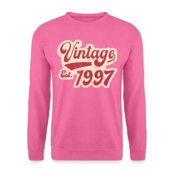 Jahrgang Est 1997 - Unisex Pullover - Pink - Vorne