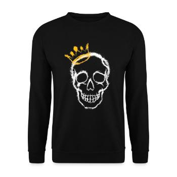crâne avec une couronne - Sweat-shirt Unisexe - noir - Devant - Alina (178cm) & Michal (187cm)
