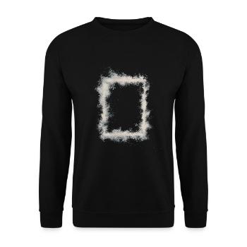 rectangle blanc - Sweat-shirt Unisexe - noir - Devant - Alina (178cm) & Michal (187cm)