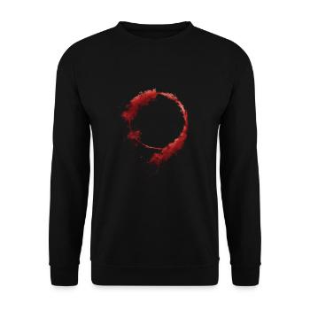 Kreis rot - Unisex Pullover - Schwarz - Vorne - Alina (178cm) & Michal (187cm)