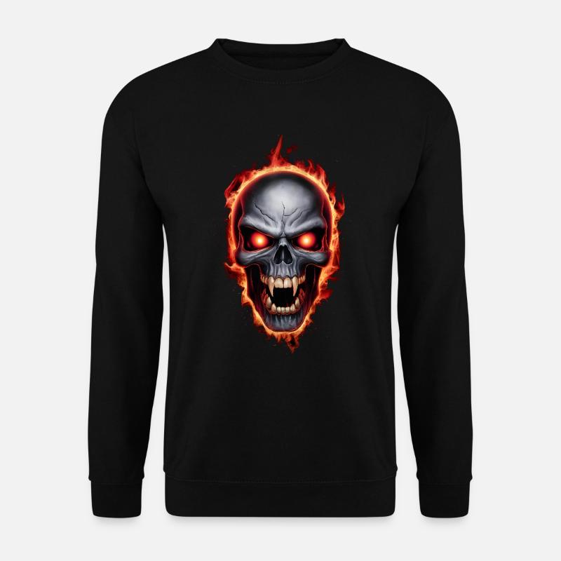 vampire burning skull - Unisex Sweatshirt - black