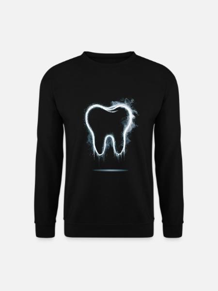 tooth white line - Unisex Sweatshirt - black