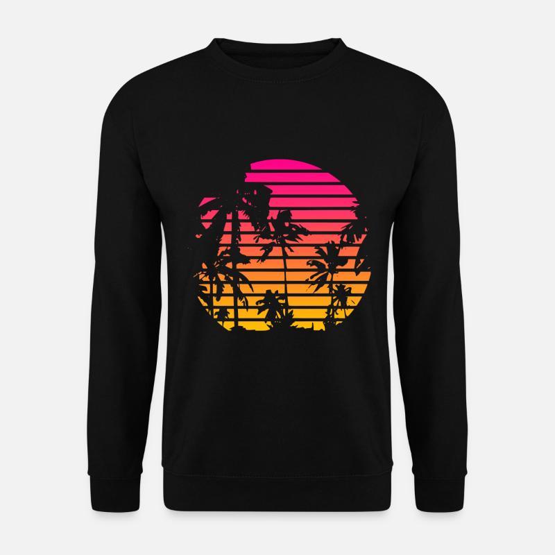 Cool Art 80s Tropical Sunset - Unisex Sweatshirt - black