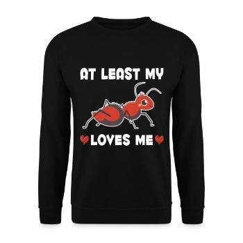 Ant loves me funny insect collector - Unisex Sweatshirt - black - Front - Alina (178cm) & Michal (187cm)