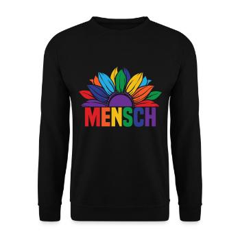 LGBTQ Regenbogen Sunflower Gay Pride - Unisex Pullover - Schwarz - Vorne - Alina (178cm) & Michal (187cm)