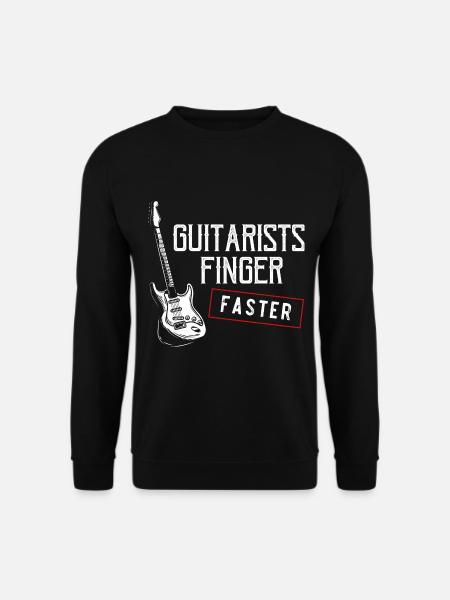 Lustiges Gitarren Wortspiel Erwachsene Humor - Unisex Pullover - Schwarz