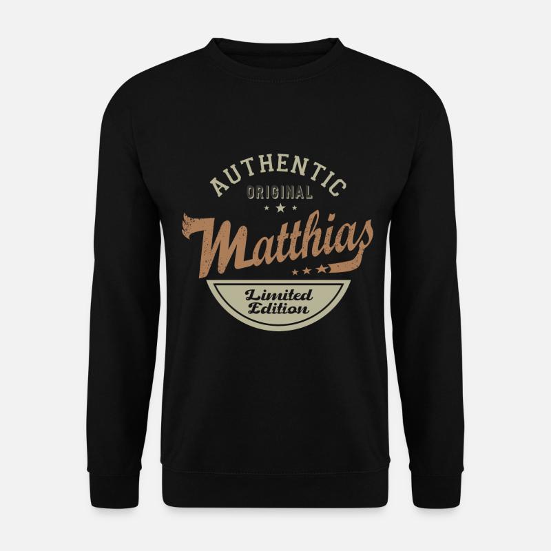Matthias personalized gift name matthias - Unisex Sweatshirt - black