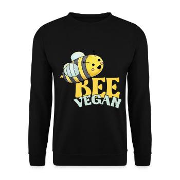 Végétalienne Sois végétalien - Sweat-shirt Unisexe - noir - Devant - Alina (178cm) & Michal (187cm)