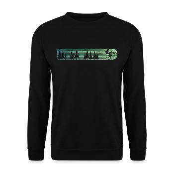 Mountain bike T-shirt - Unisex Sweatshirt - black - Front - Alina (178cm) & Michal (187cm)
