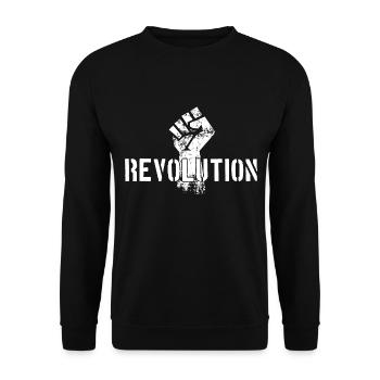 REVOLUTION DEMONSTRATION RESISTANCE - Unisex Sweatshirt - black - Front - Alina (178cm) & Michal (187cm)