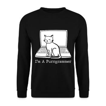Programmer Coder Software Developer - Unisex Sweatshirt - black - Front - Alina (178cm) & Michal (187cm)