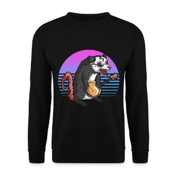 Banjo Opossum Folk Amateur de musique country - Sweat-shirt Unisexe - noir - Devant - Alina (178cm) & Michal (187cm)