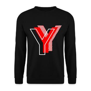 Letter Y - Unisex Sweatshirt - black - Front - Alina (178cm) & Michal (187cm)