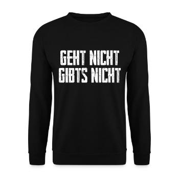Geht Nicht Gibts Nicht - Unisex Pullover - Schwarz - Vorne - Alina (178cm) & Michal (187cm)