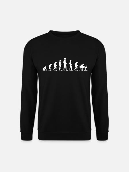 Human Evolution the Computer Gamer Generation - Unisex Pullover - Schwarz