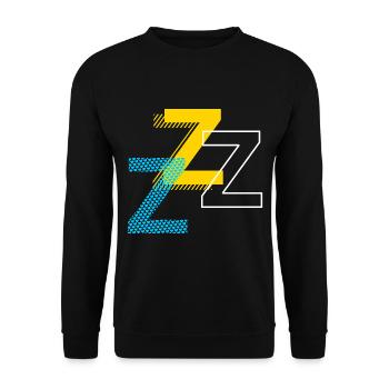 Alphabet Buchstabe Z - Unisex Pullover - Schwarz - Vorne - Alina (178cm) & Michal (187cm)