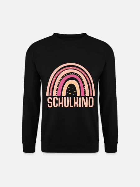 Regenbogen Schulkind Schulanfang Mädchen - Unisex Pullover - Schwarz